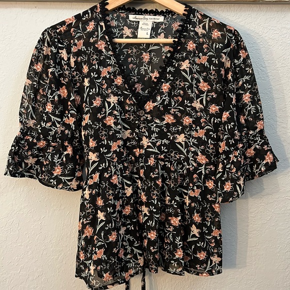 Boho American Rag Sheer Top - Picture 1 of 4